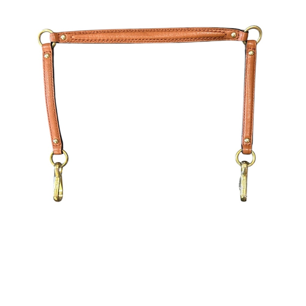 NWOT Coach Tan Leather Bag Strap with Gold Hardware and Swivel Hooks